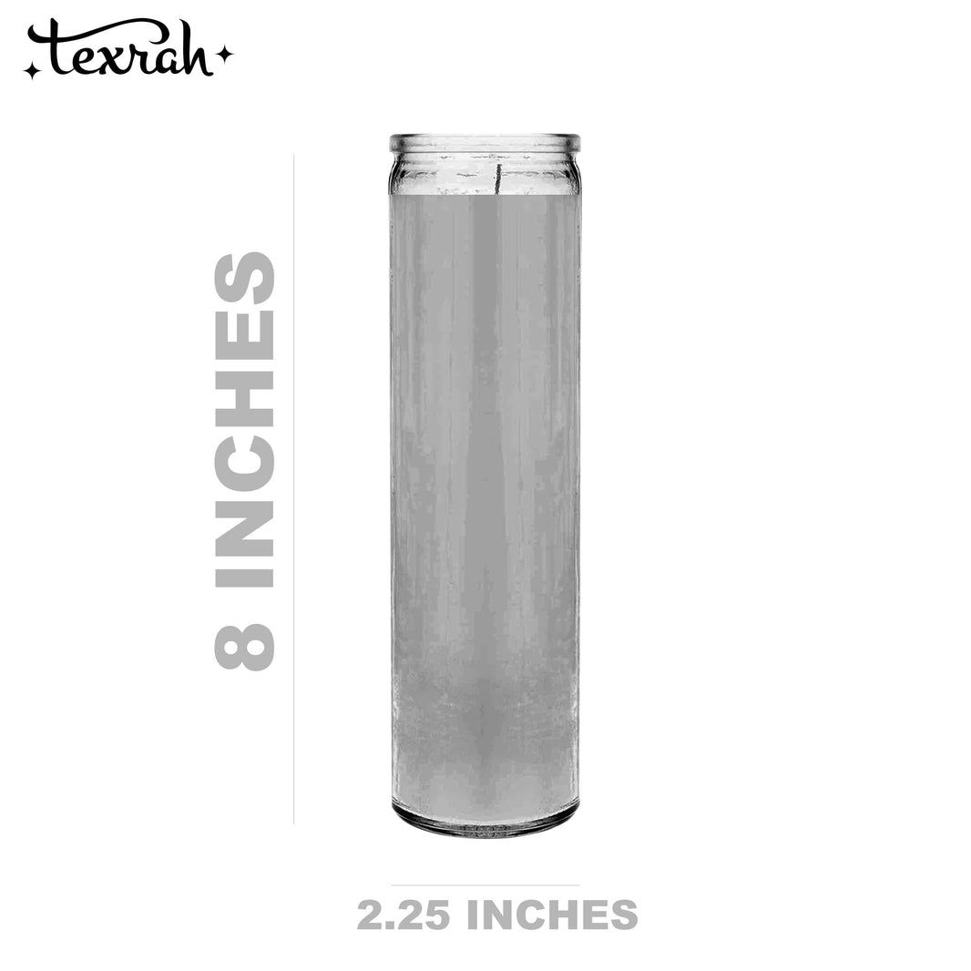 Saint Chuck Norris Prayer Devotional Altar Candle, 8" white unscented